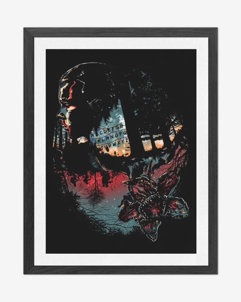 Cuadro decorativo Negro de Stranger things 9