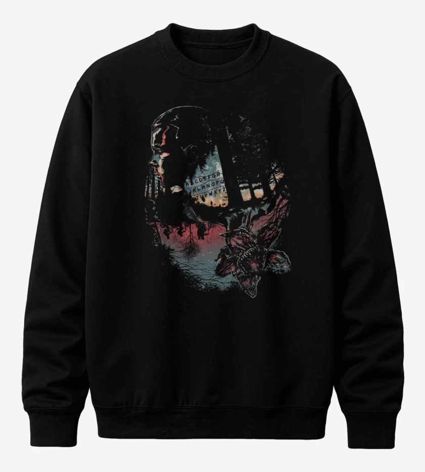Poleron polo Negro de Stranger things 9