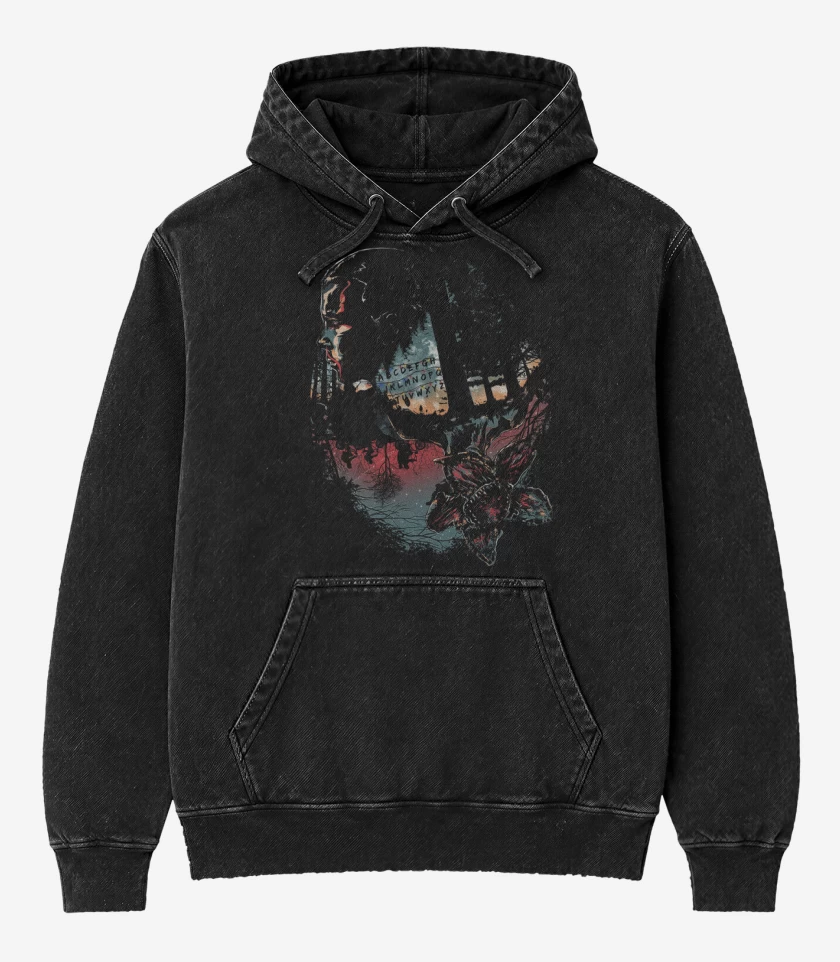 Poleron Canguro Acid Wash Stranger things 9