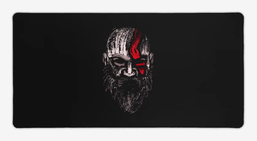 Mouse pad Gamer Negro de Kratos full color