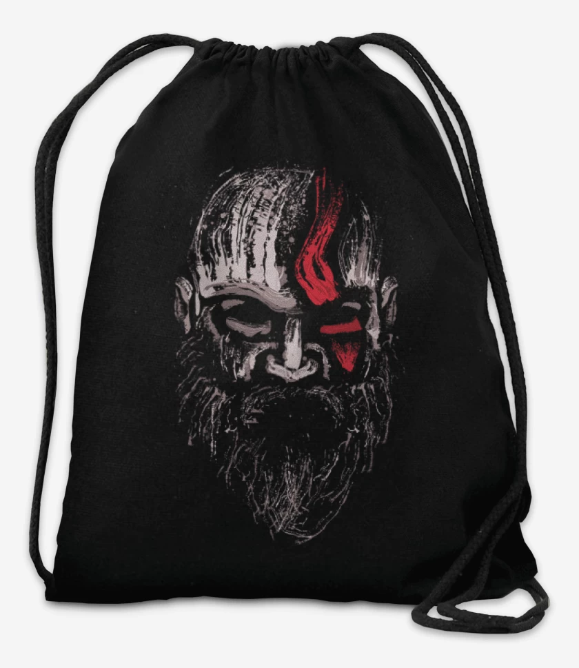 Mochila Negro de Kratos full color