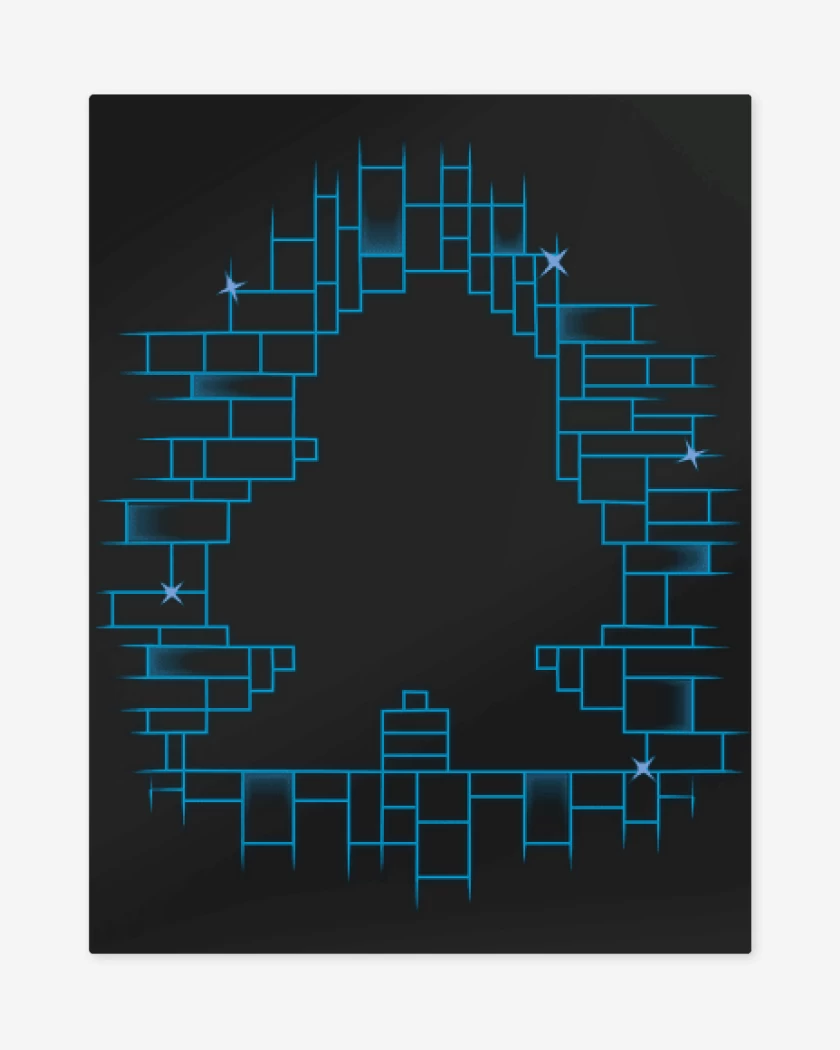 Print metalico Negro de Megaman full color