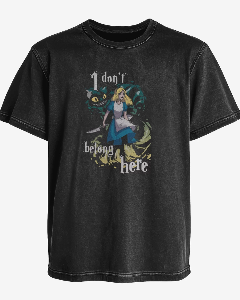 Polera desgastada Negro de Alicia 