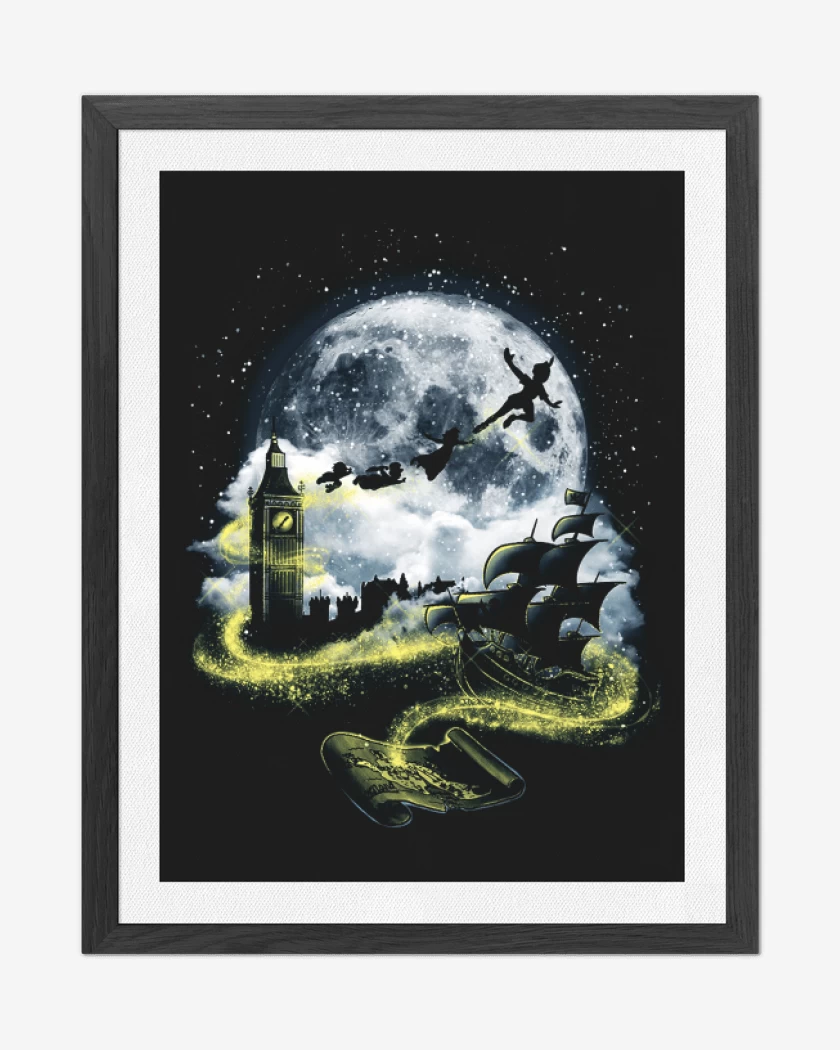 Cuadro decorativo Negro de Peter pan 