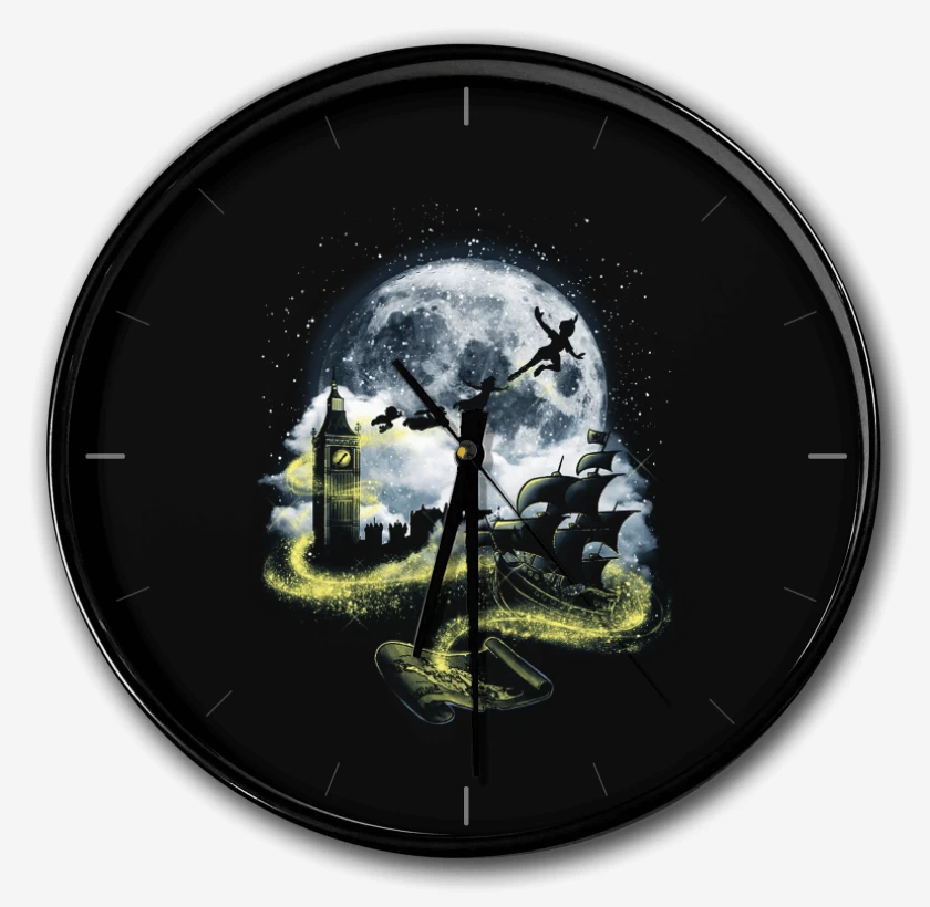 Reloj Negro de Peter pan 