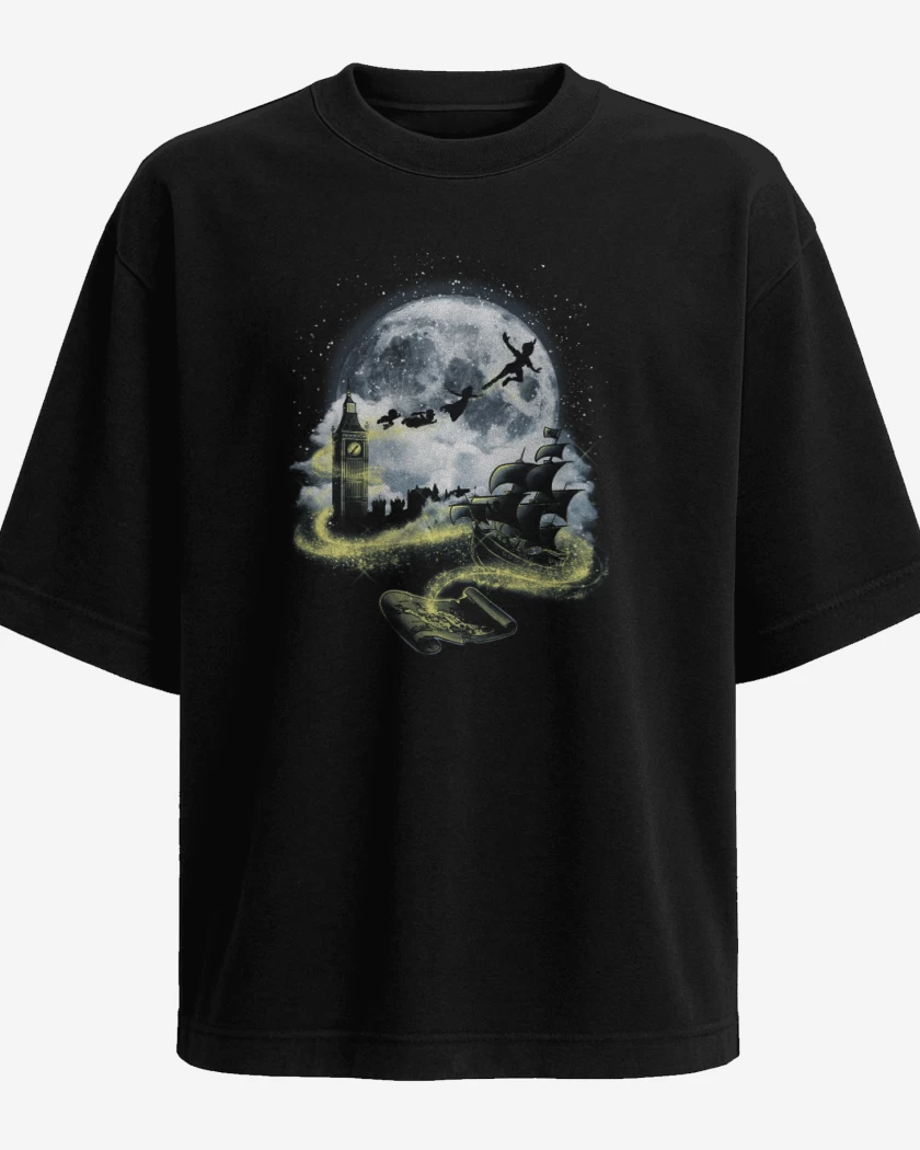 Polera Oversize Negro de Peter pan 