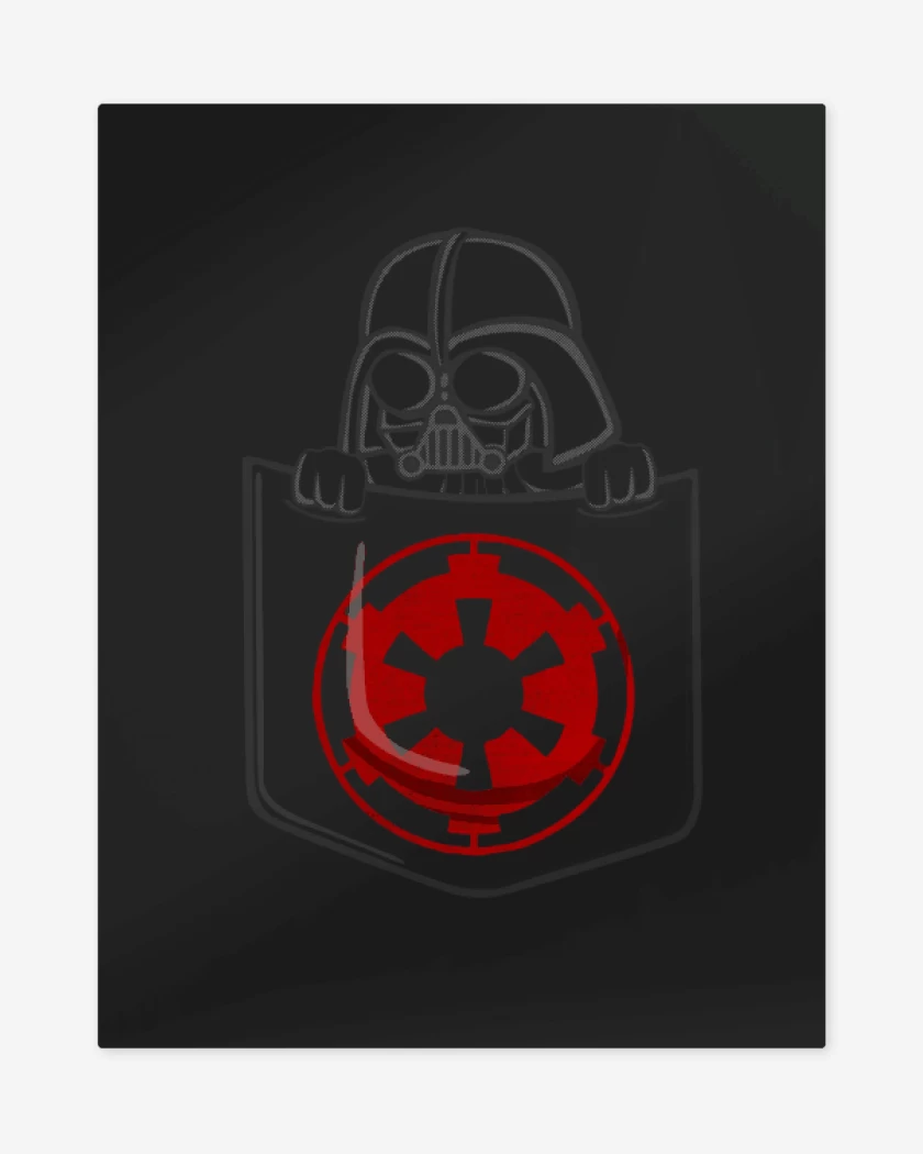 Print metalico Negro de vader bolsillo