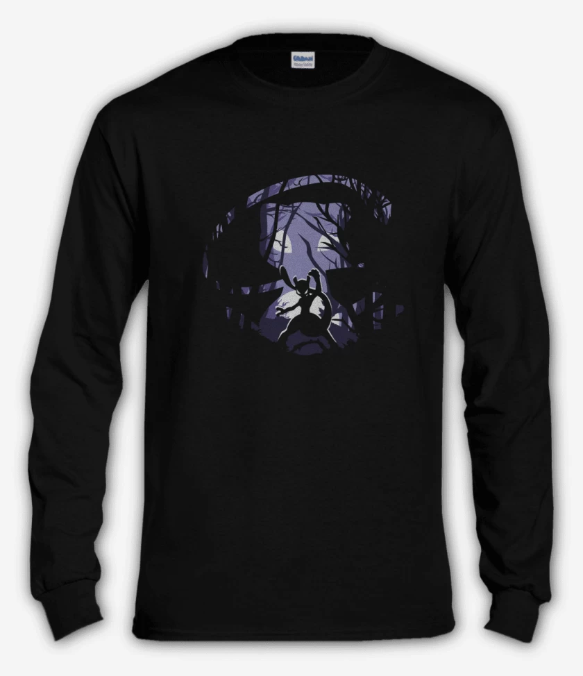Polera manga larga Negro de Mewtwo