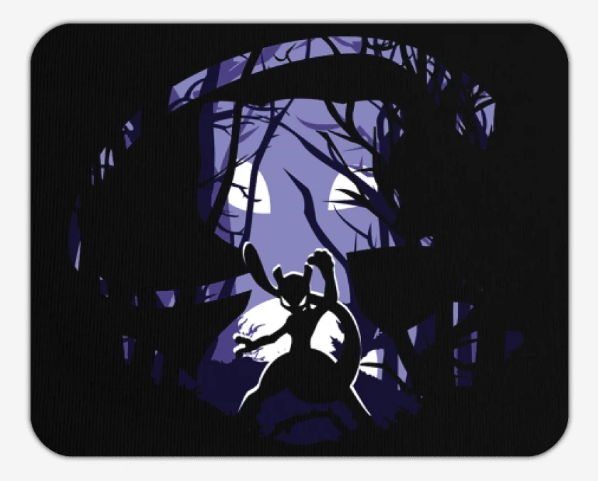 Mousepad Negro de Mewtwo