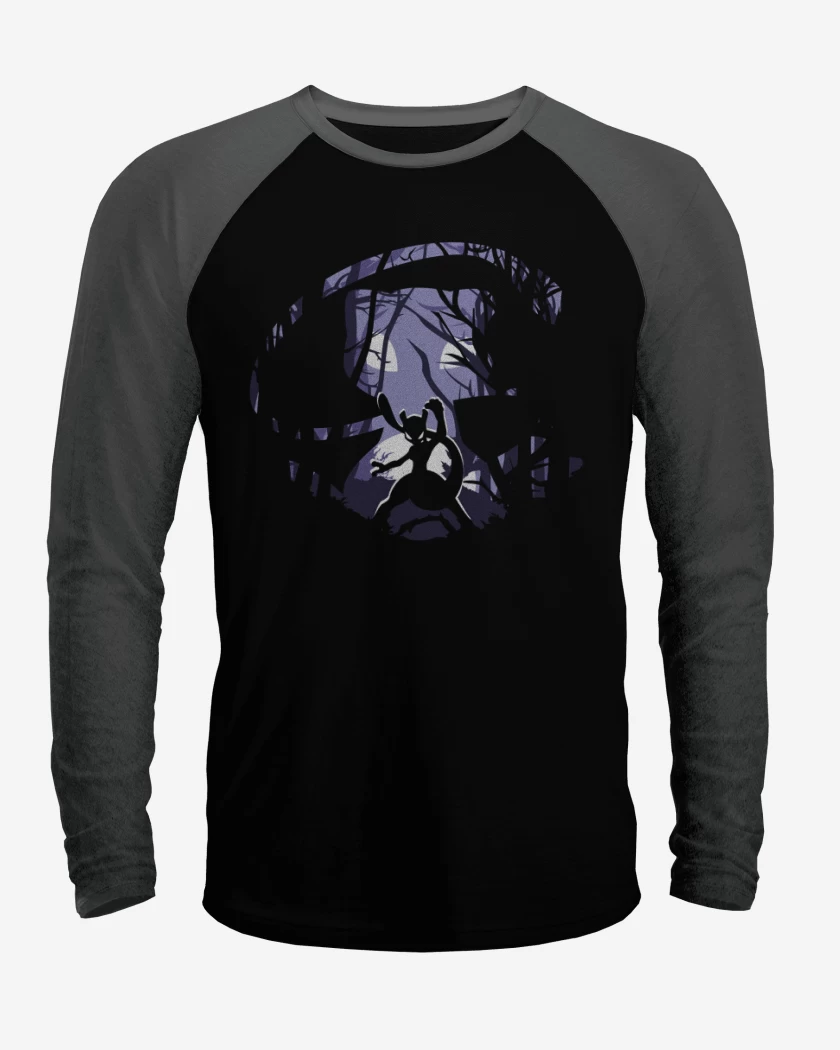 Polera Raglan Negro / Negro Heather de Mewtwo