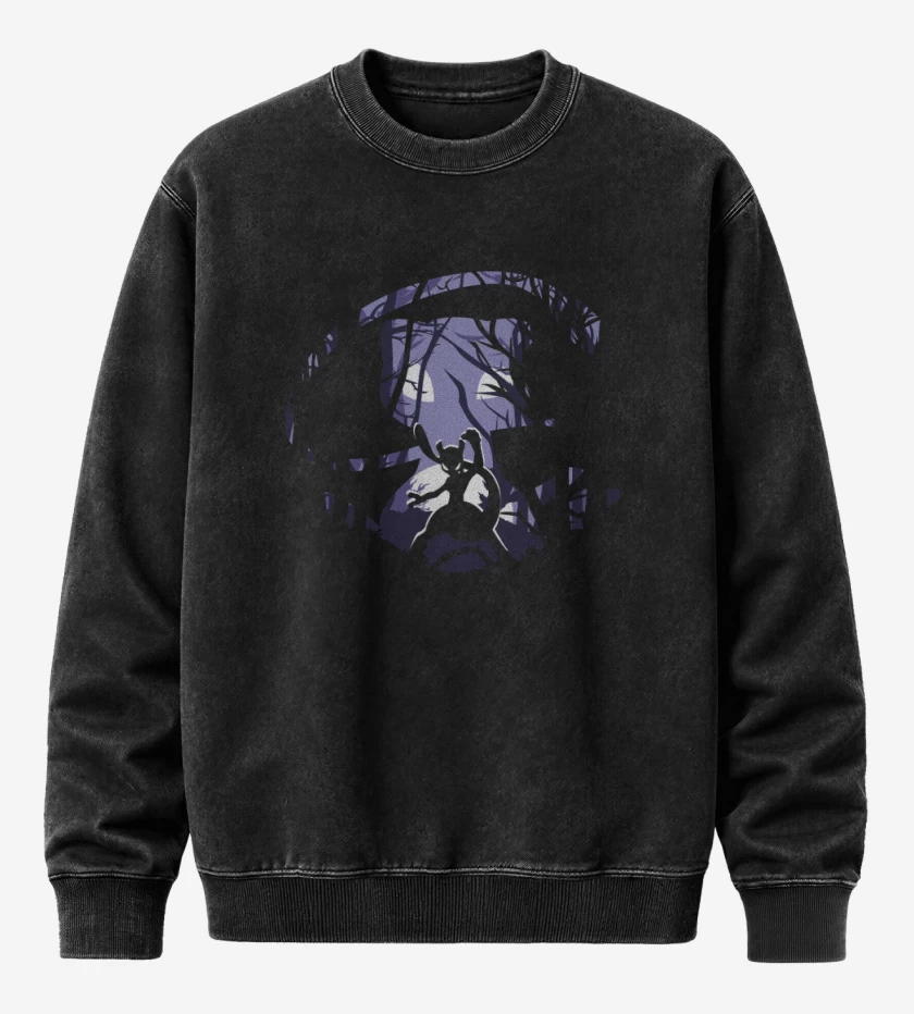 Poleron Polo Acid Wash Negro de Mewtwo