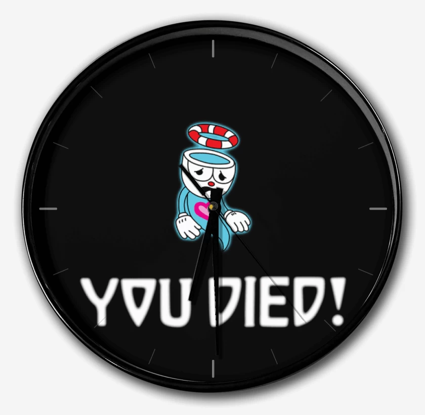 Reloj Negro de Cup head you died!