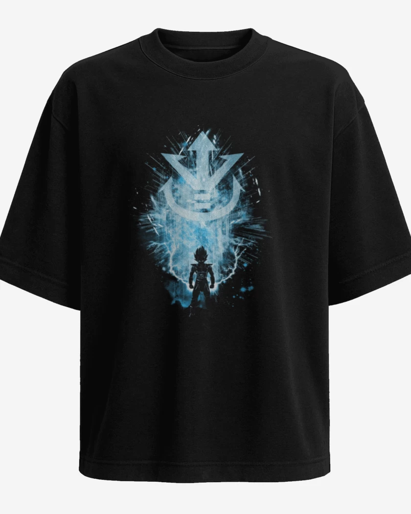 Polera Oversize Negro de vegeta 4
