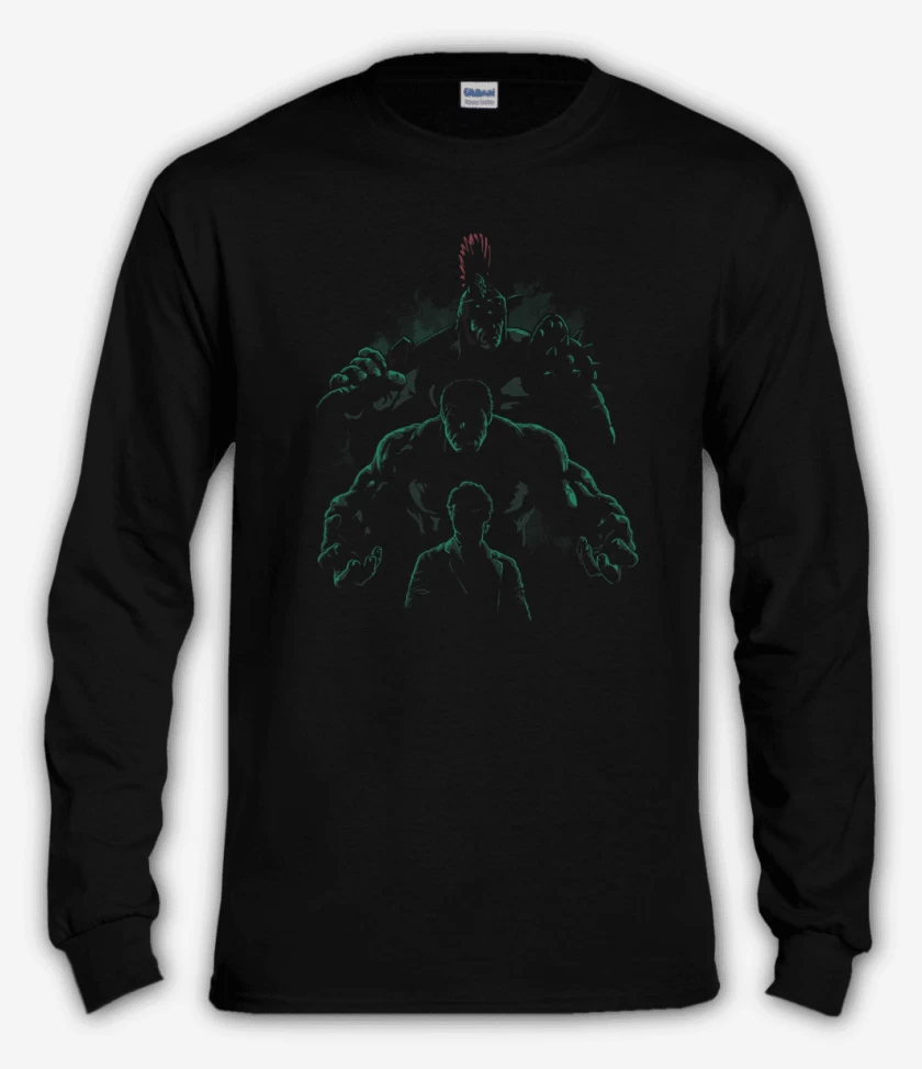 Polera manga larga Negro de Hulk 2