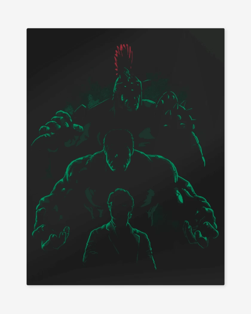 Print metalico Negro de Hulk 2