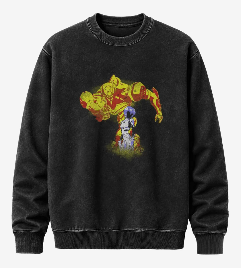 Poleron Polo Acid Wash Negro de eva 00