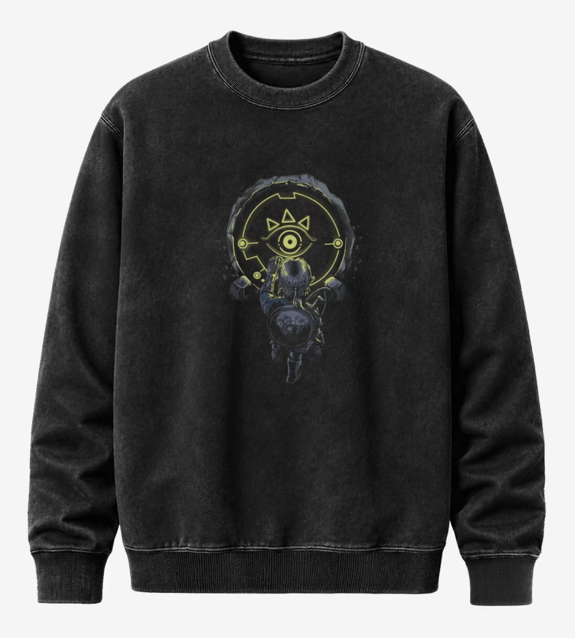 Poleron Polo Acid Wash Negro de Link full color