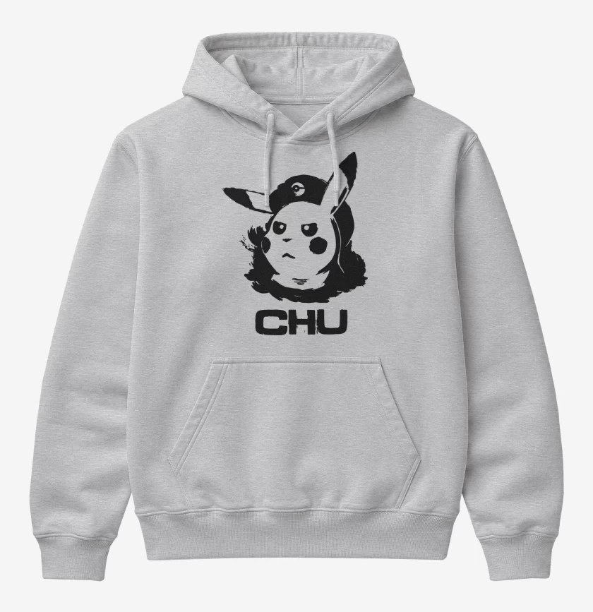 Poleron Canguro básico Gris Melange de El Chu