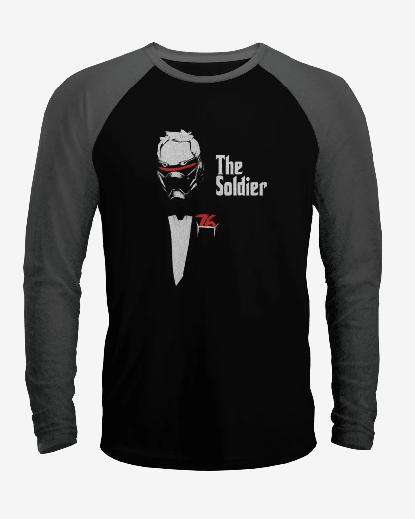 Polera Raglan Negro / Negro Heather de The soldier