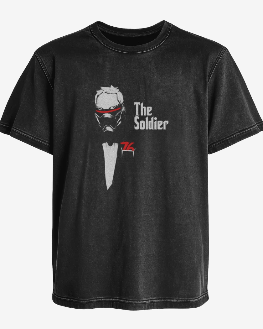 Polera desgastada Negro de The soldier