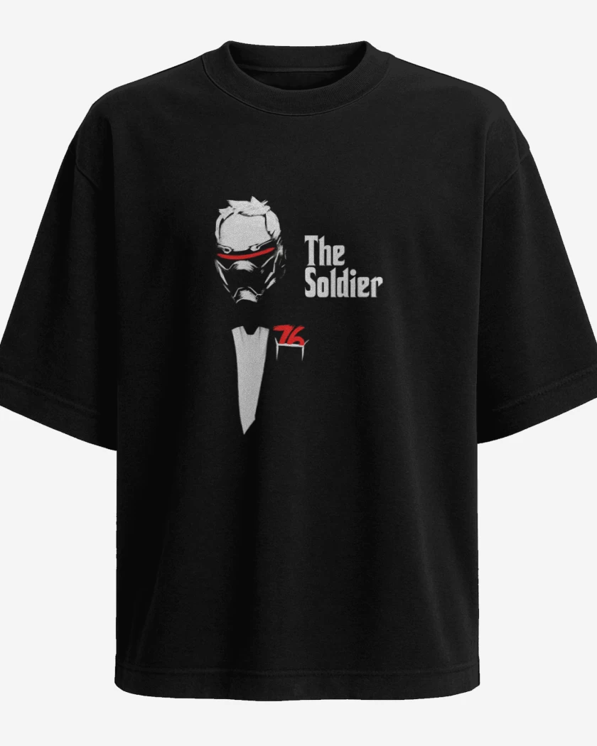 Polera Oversize Negro de The soldier