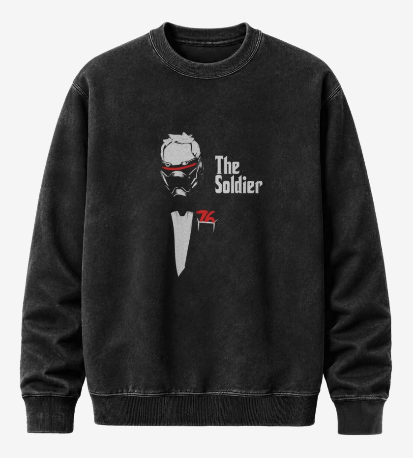 Poleron Polo Acid Wash Negro de The soldier