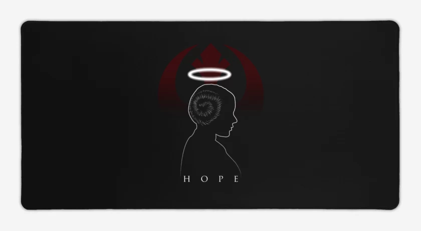 Mouse pad Gamer Negro de Leia