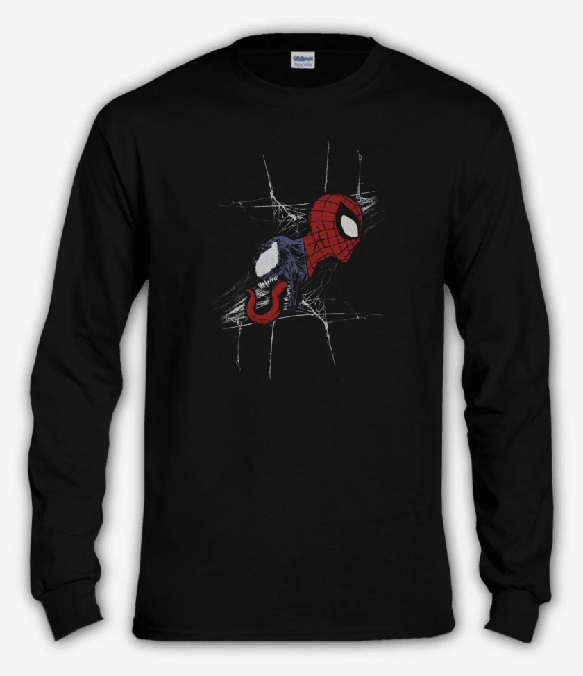 Polera manga larga Negro de Araña vs Veneno