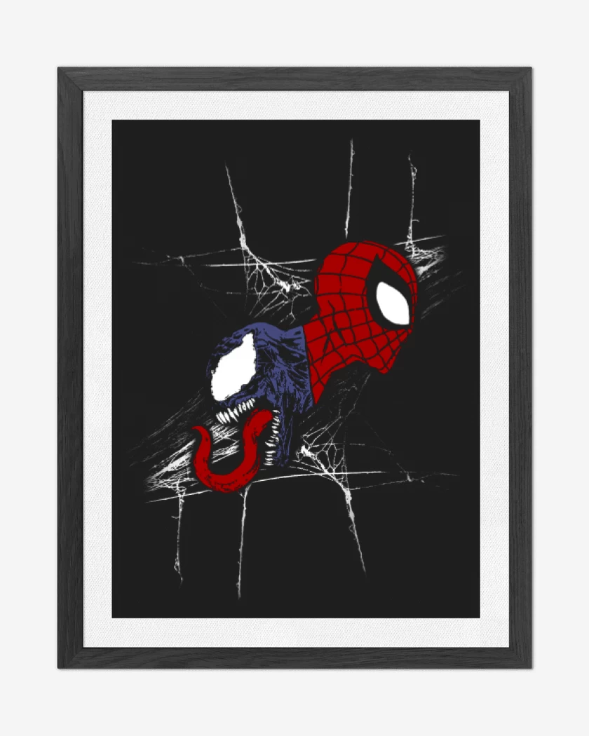 Cuadro decorativo Negro de Araña vs Veneno