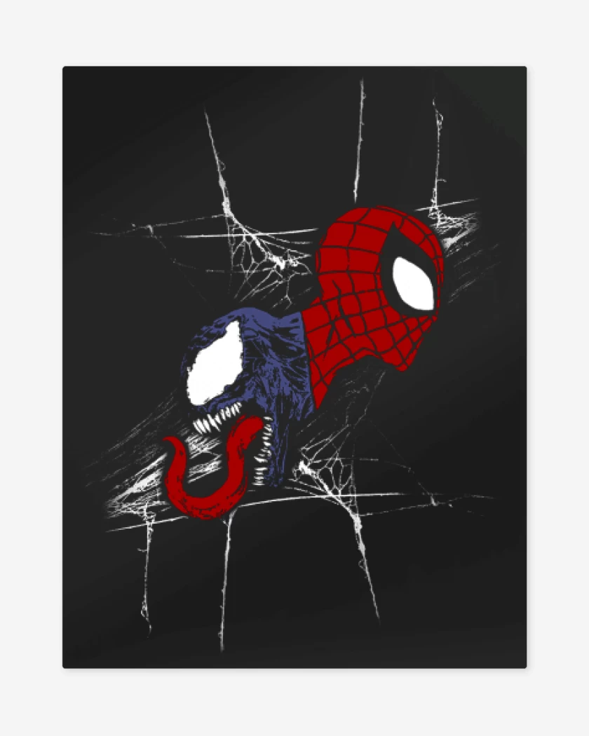 Print metalico Negro de Araña vs Veneno