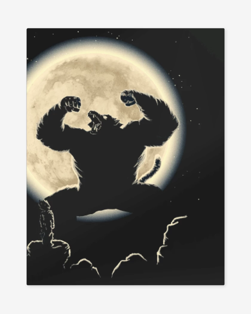Print metalico Negro de Mono dbz