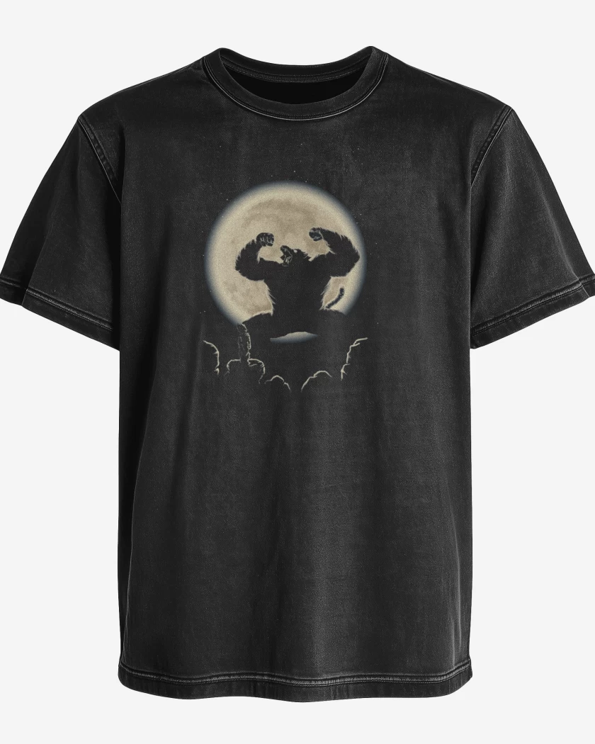 Polera desgastada Negro de Mono dbz