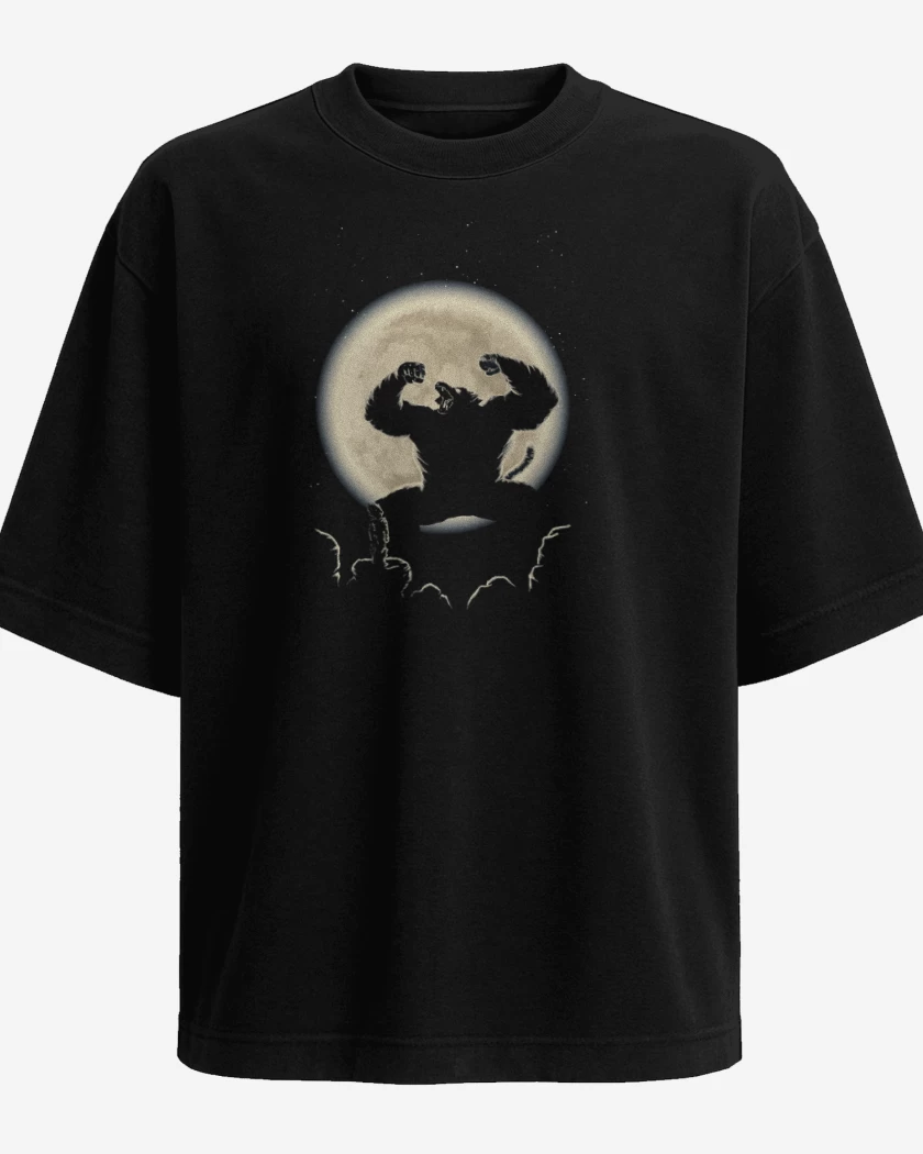 Polera Oversize Negro de Mono dbz