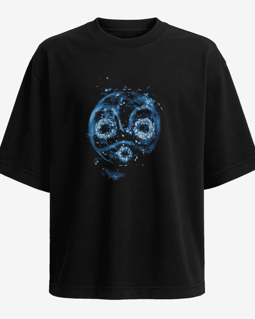 Polera Oversize Negro de mononoke full color