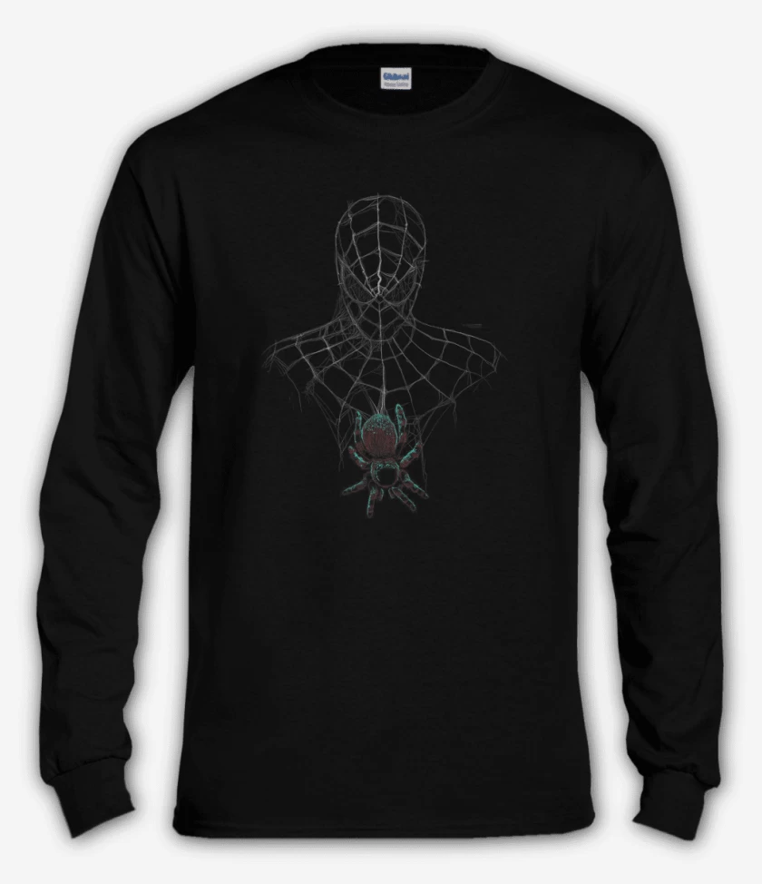 Polera manga larga Negro de Araña