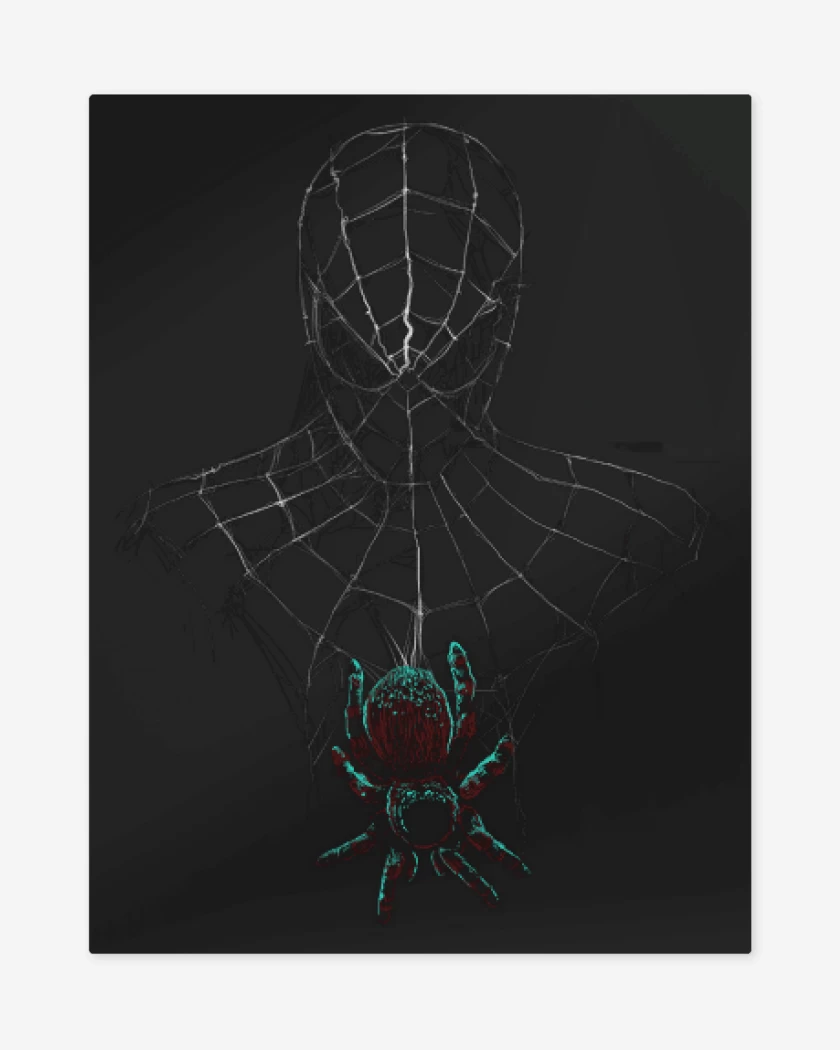 Print metalico Araña