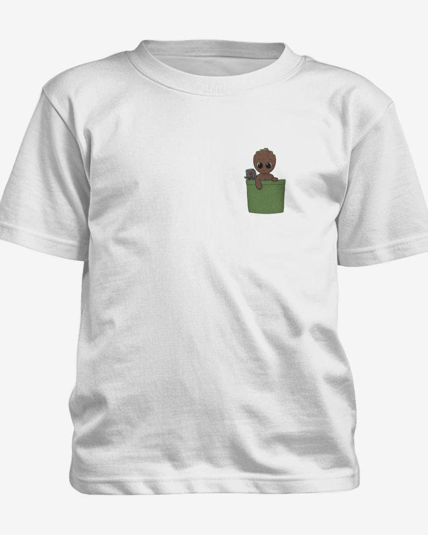 Polera de niño Blanco de Groot de bolsillo