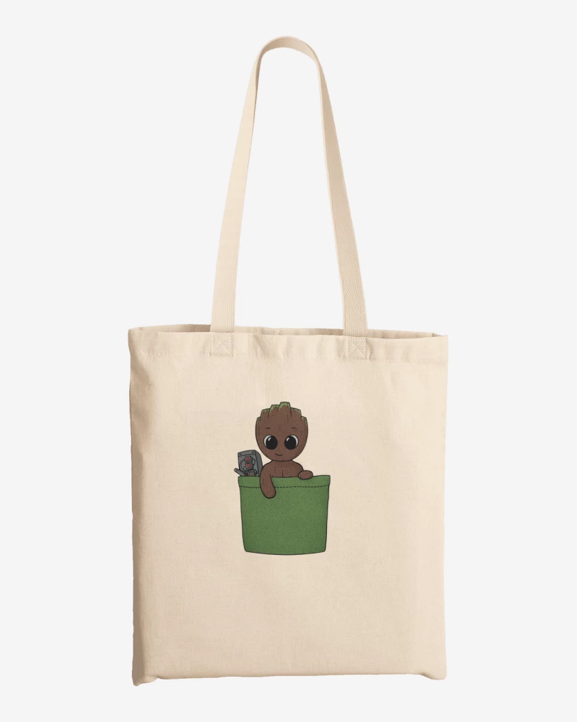 Totebag Blanco de Groot de bolsillo