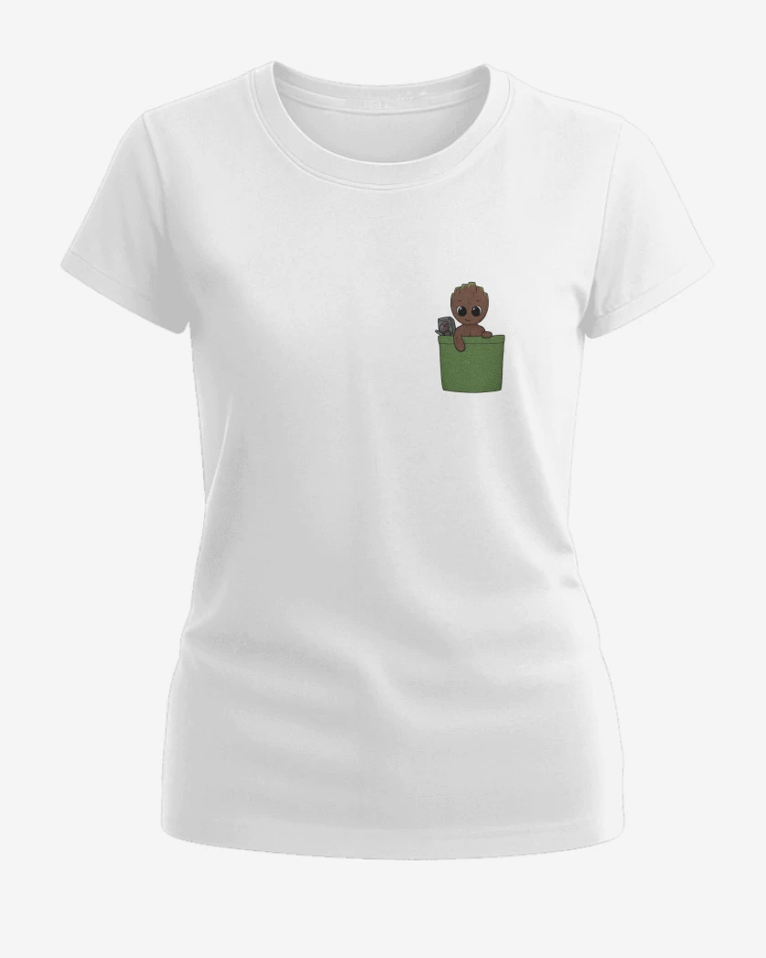 Polera de Mujer Blanco de Groot de bolsillo