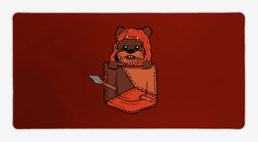 Mouse pad Gamer Rojo de ewok de bolsillo