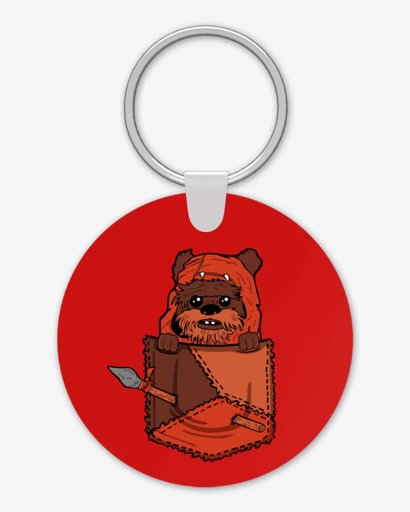 Llavero Rojo de ewok de bolsillo