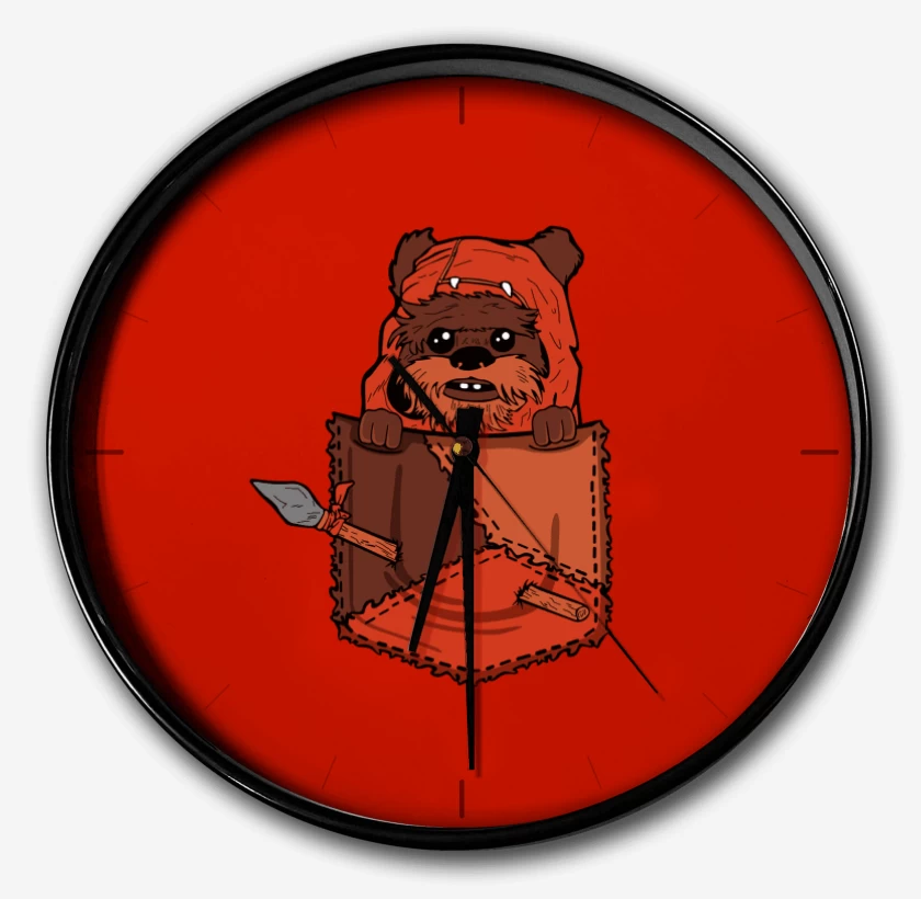 Reloj Rojo de ewok de bolsillo