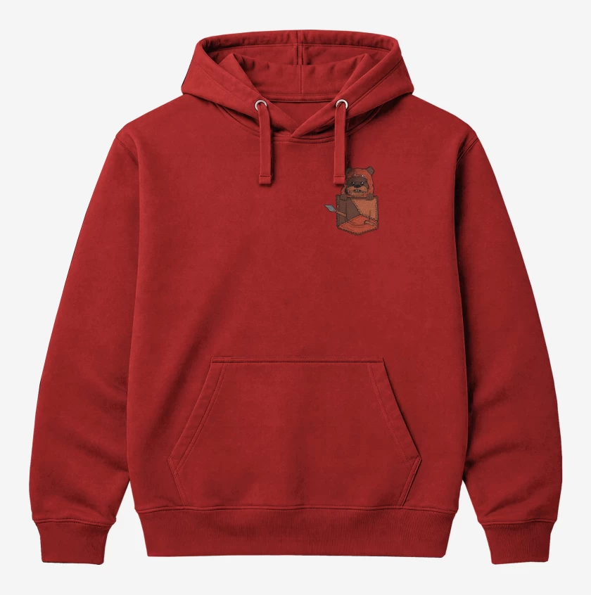 Polerón Canguro Rojo de ewok de bolsillo