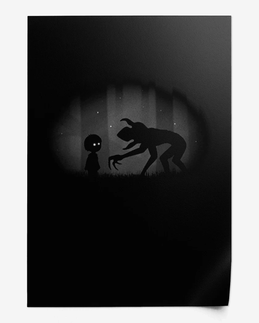 Print Negro de Limbo stranger things