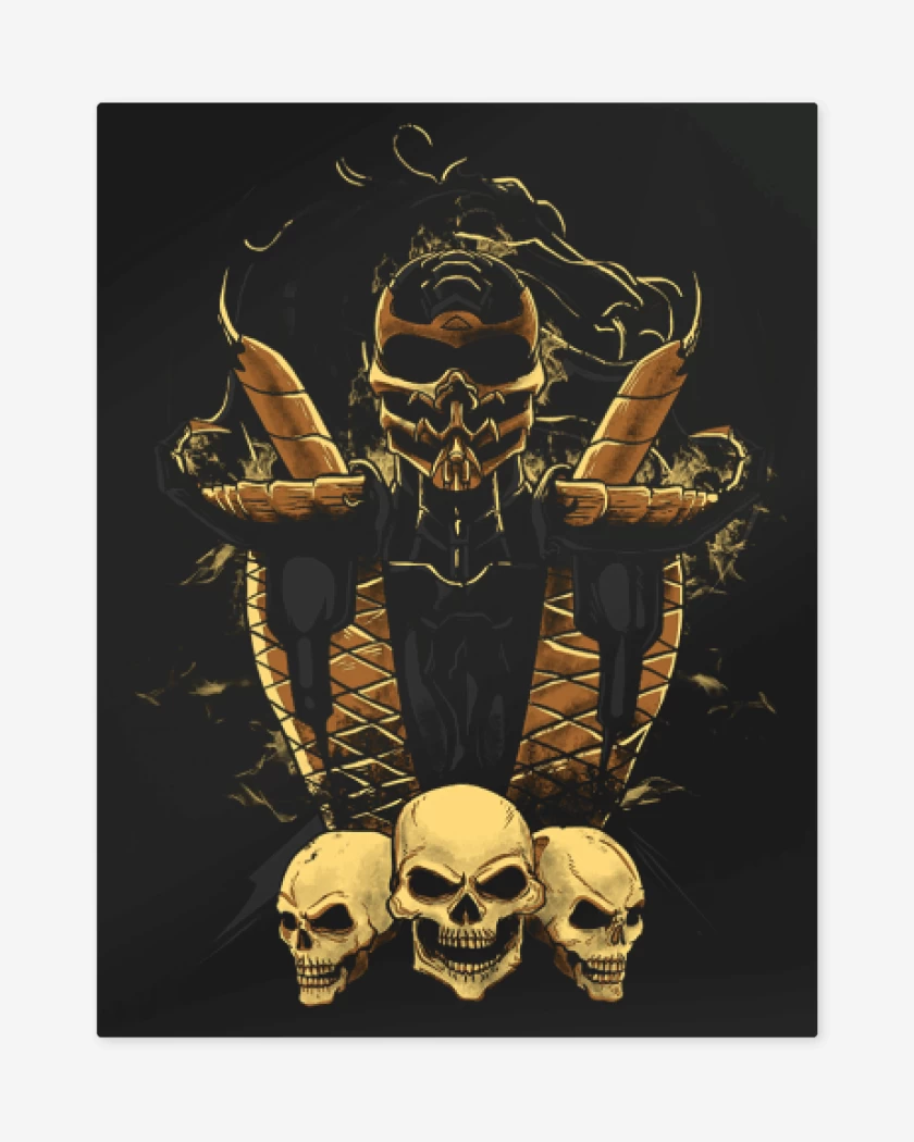 Print metalico Negro de scorpion 3