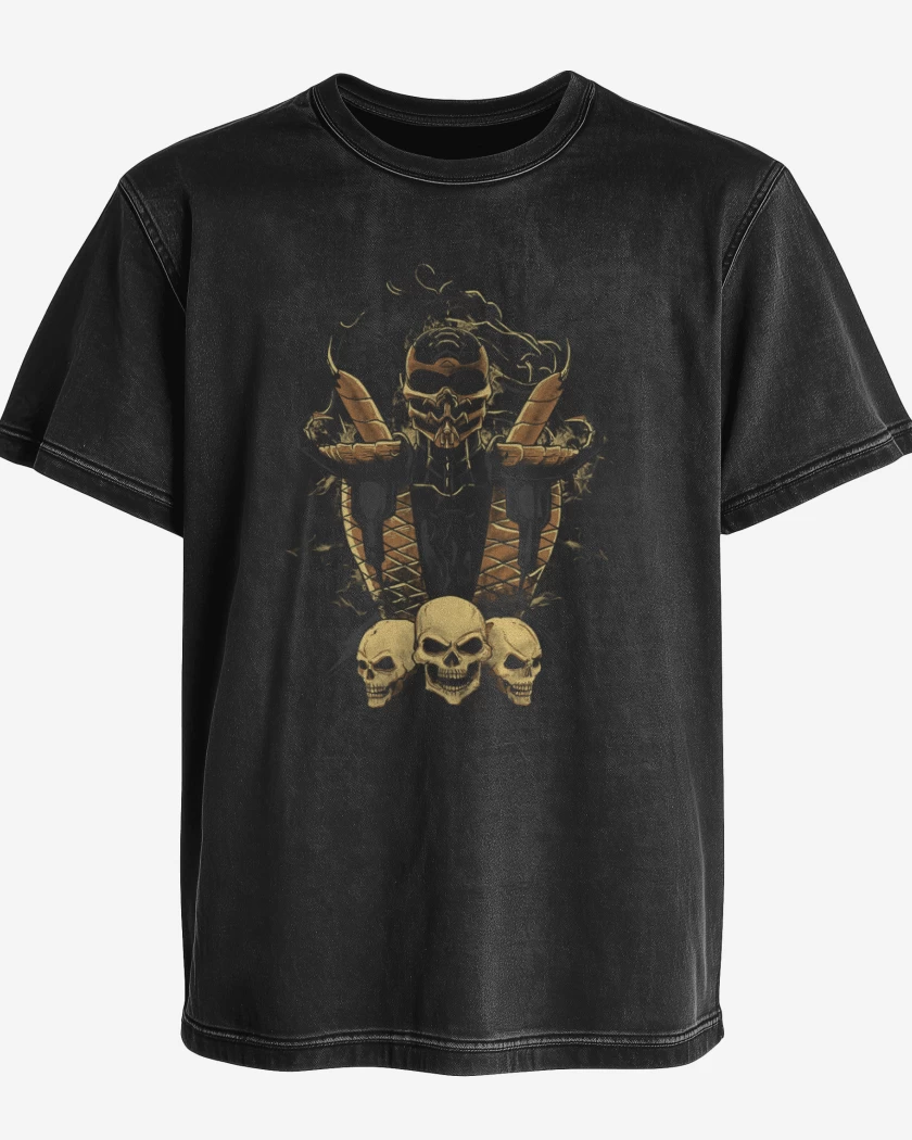 Polera desgastada Negro de scorpion 3