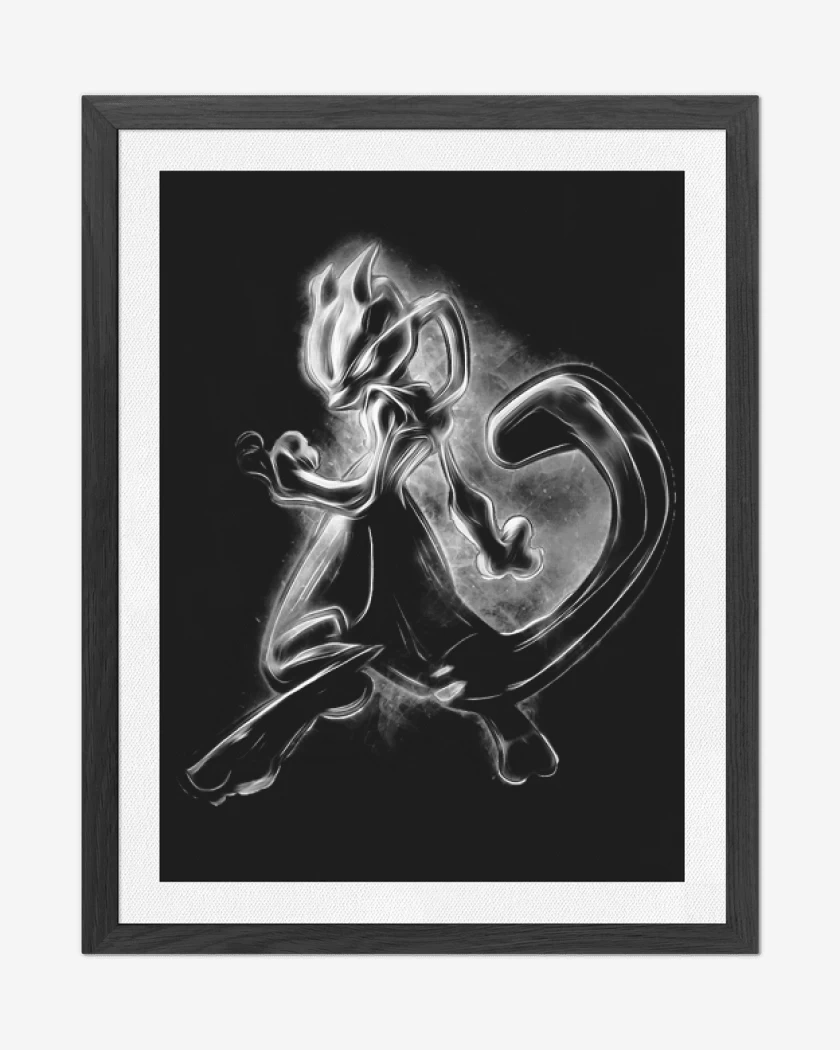 Cuadro decorativo Negro de Mewtwo 2