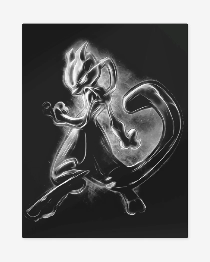 Print metalico Negro de Mewtwo 2