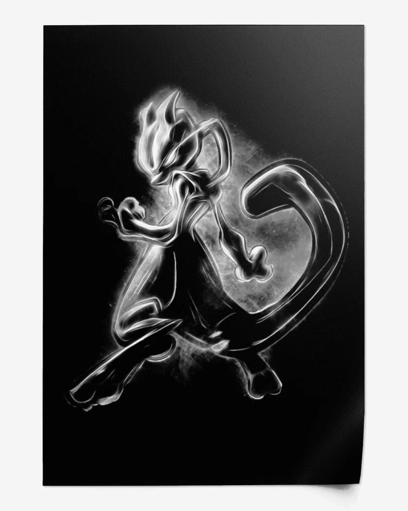 Print Negro de Mewtwo 2