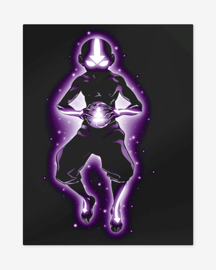 Print metalico Negro de avatar full color 